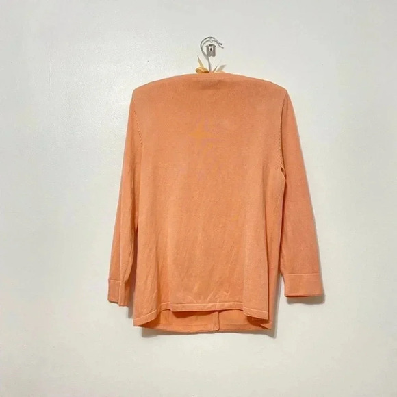 Vintage - Peach Embroidered Silk Pendleton Cardigan - Picture 7 of 7
